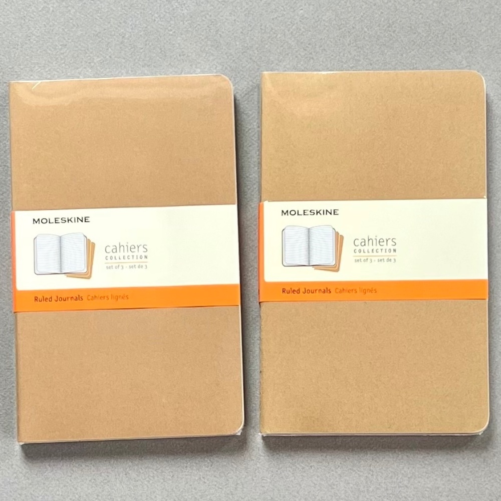 Moleskine Ruled Journals-Qty 2 w/3 in package + 4 unused, but not in package